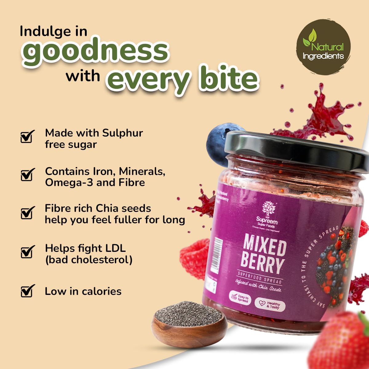 Supreem Super Foods Normalife® Healthy Mixed Berry Spread