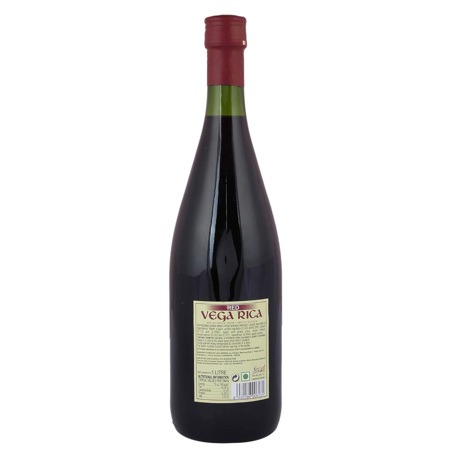 Vega Rica Non-Alcoholic Red Wine, 1 L