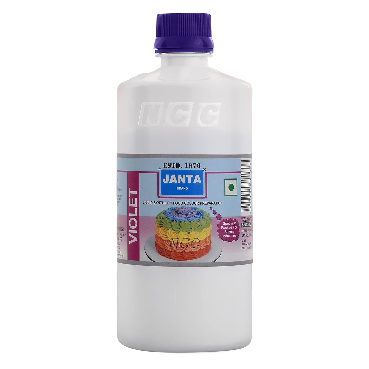 JANTA Violet Synthetic Liquid Food Colour for Dairy Products, Snack Foods, Ice Cream, Soups, Jams, Pickles, Cakes, Sweets (500 ML) | for Food and Beverages | Specially Packed for Bakery Products