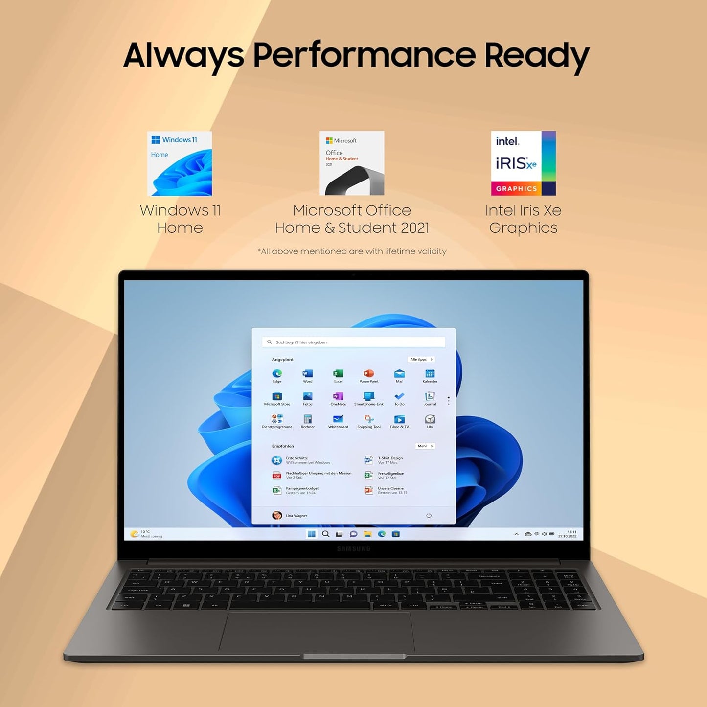 Samsung Galaxy Book3 Core i7 13th Gen 1355U - (16 GB/512 GB SSD/Windows 11 Home) Galaxy Book3 Thin and Light Laptop (15.6 Inch, Graphite, 1.58 Kg, with MS Office)