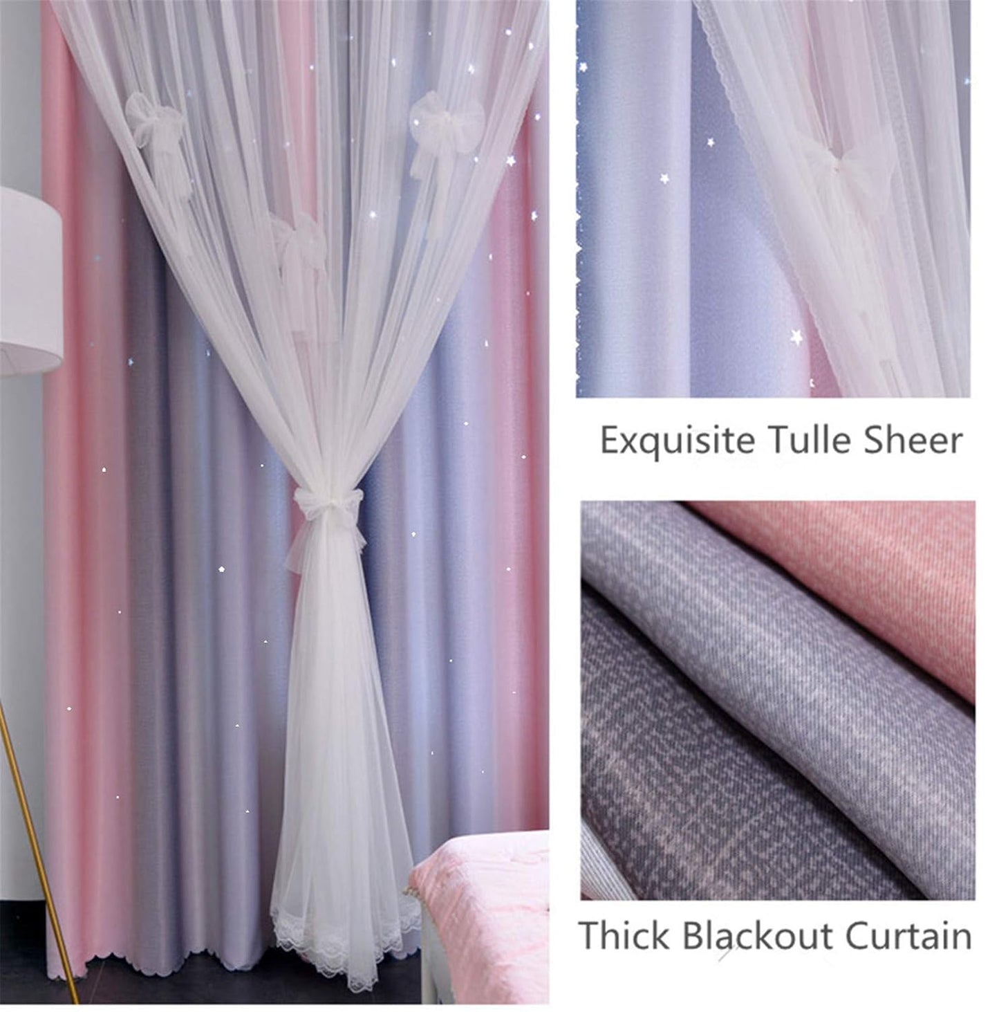 Yancorp Room Double Curtains 