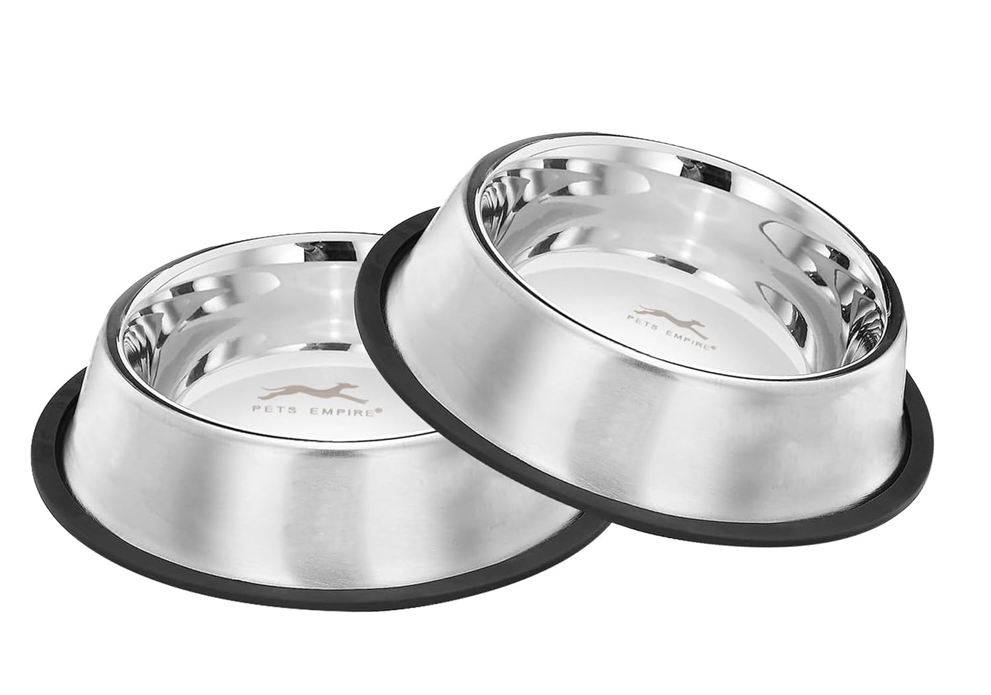 Pets Empire Stainless Steel Dog Bowl, Dog Food Bowl, Dog Feeding Bowl, Medium (Set of 2 x 700ml)