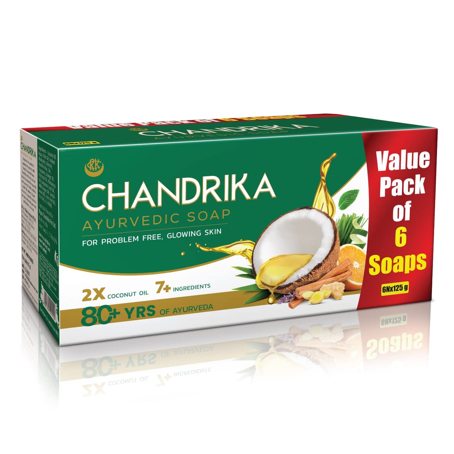 Chandrika Ayurvedic Soap Classic| Handmade Soap for Naturally Radiant Skin| For All Skin Types