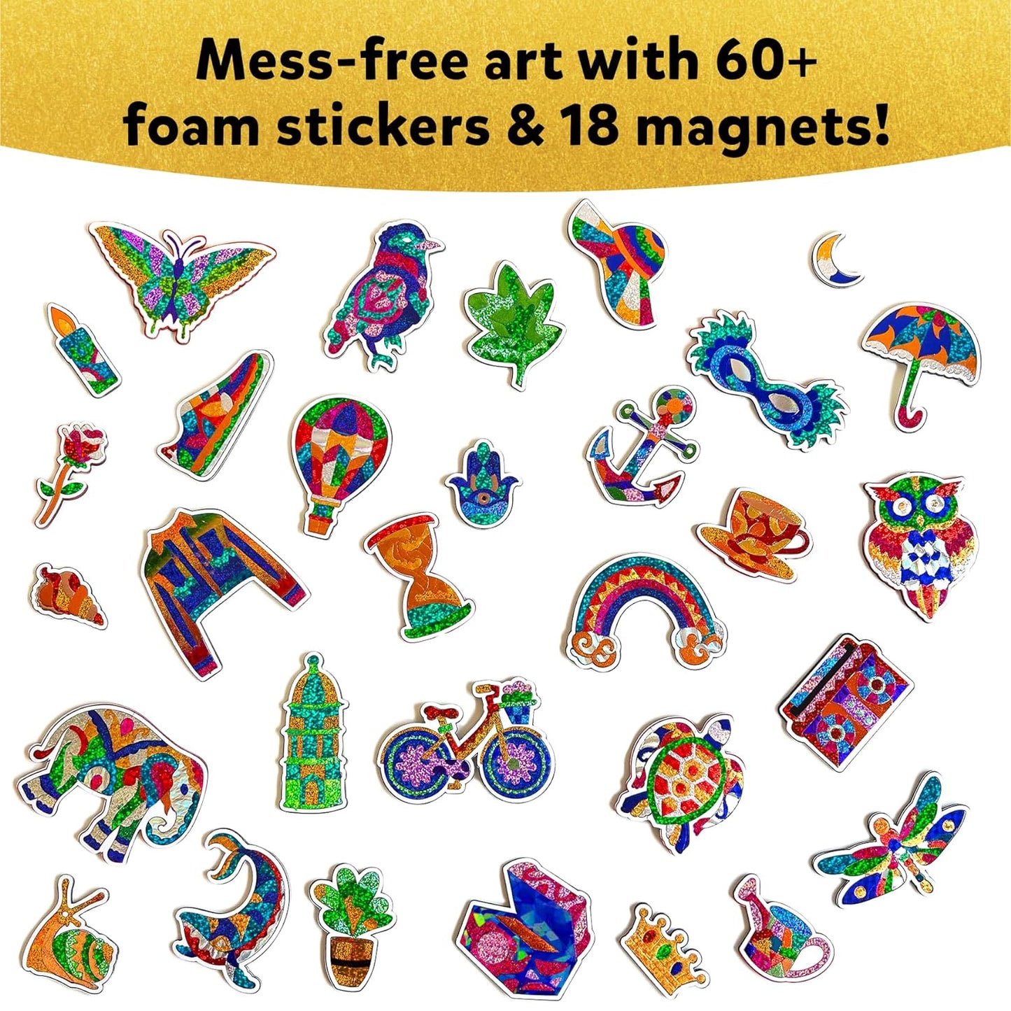 Skillmatics Art & Craft Activity - Foil Fun Pretty Patterns, Mess Free Art, Craft Kits & Supplies, DIY Creative Activity, Gifts for Girls & Boys