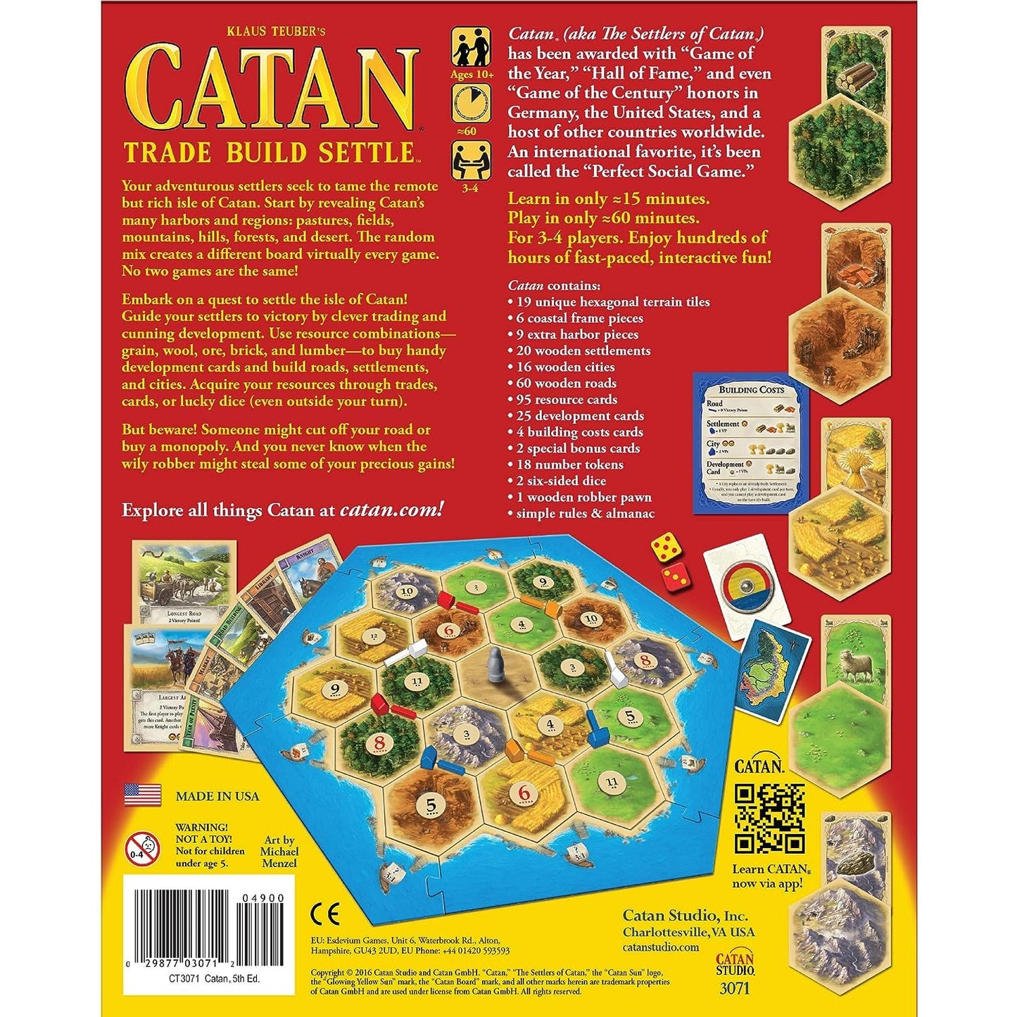 TIXDREEM Katan Cardboard Mayfair Games 5th Edition | Board Game for Adults and Family | Adventure Board Game | Suitable Ages 10+ | for 3 to 4 Players Average Playtime 60 Minute