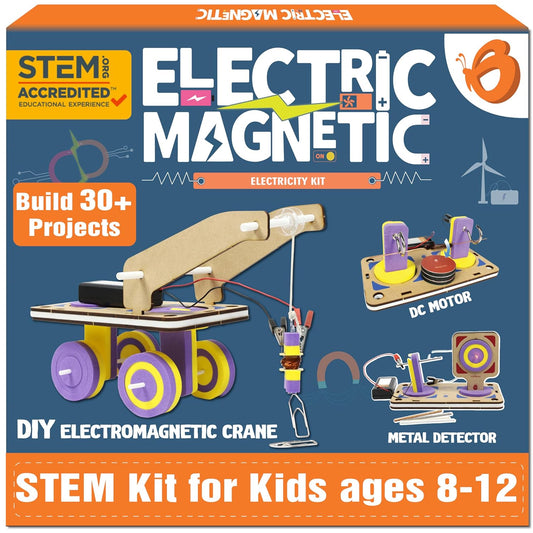 Butterfly Edufields 30In1 Stem Projects For Kids Ages 8-12 | Electricity & Magnetism Science Project Kit For Boys & Girls Aged 8-10-12-14 | Electric Circuits, Birthday Gift | Educational Learning Kits