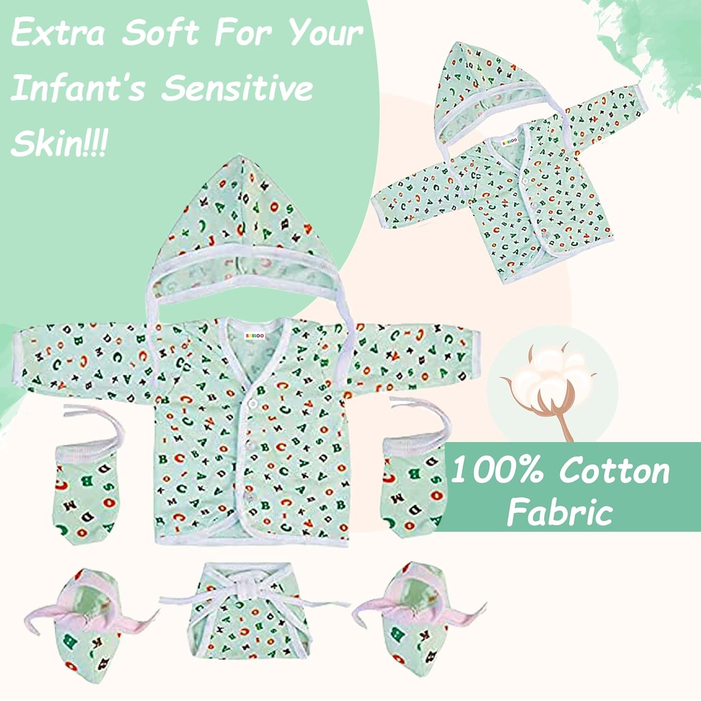 Teri Beri Unisex Just Born Baby Clothing Set