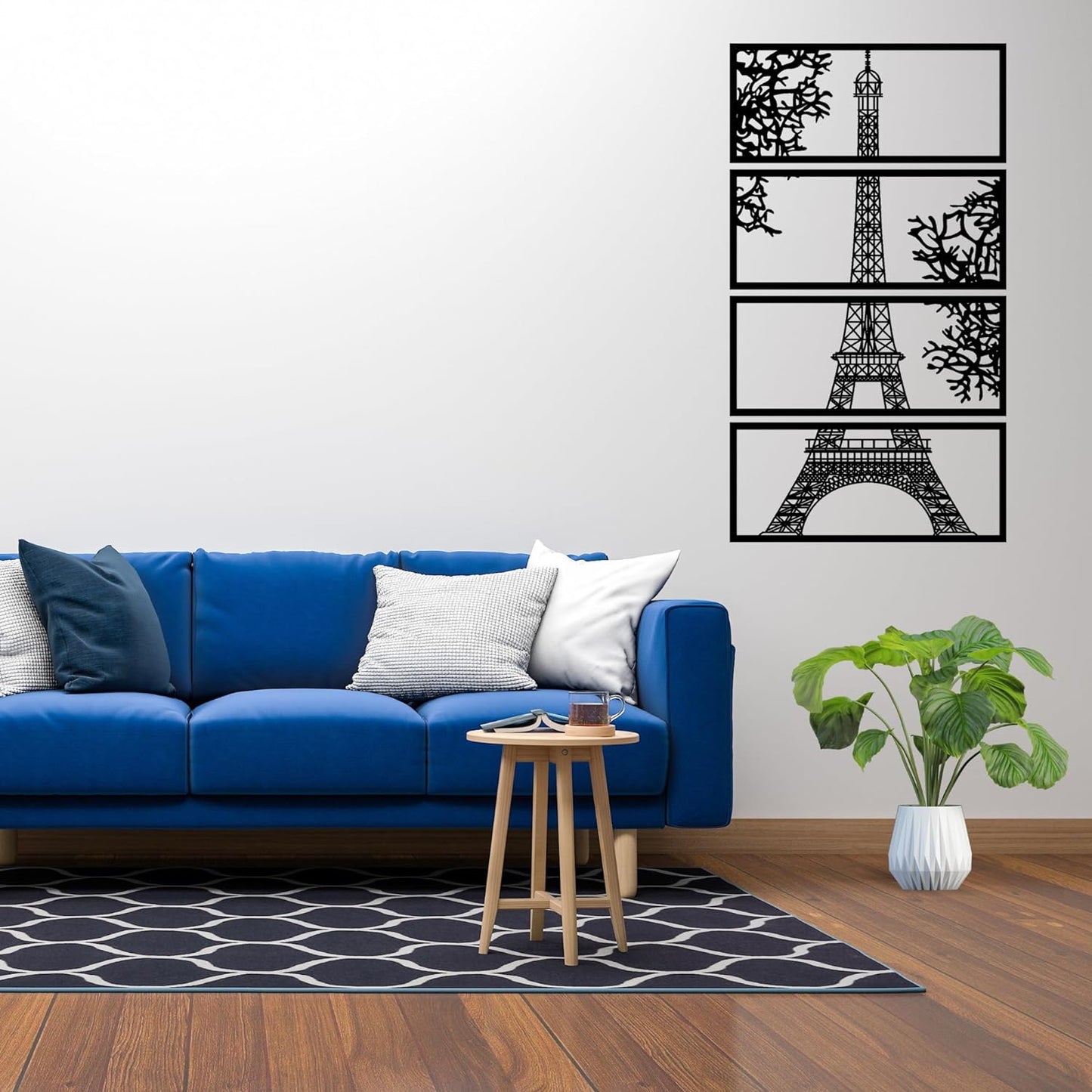 Daily Buyers Handcrafted EIFFEL TOWER Wall Art - Ideal Wall Decor for Living Room, Bedroom, Home Decoration and Dining Area