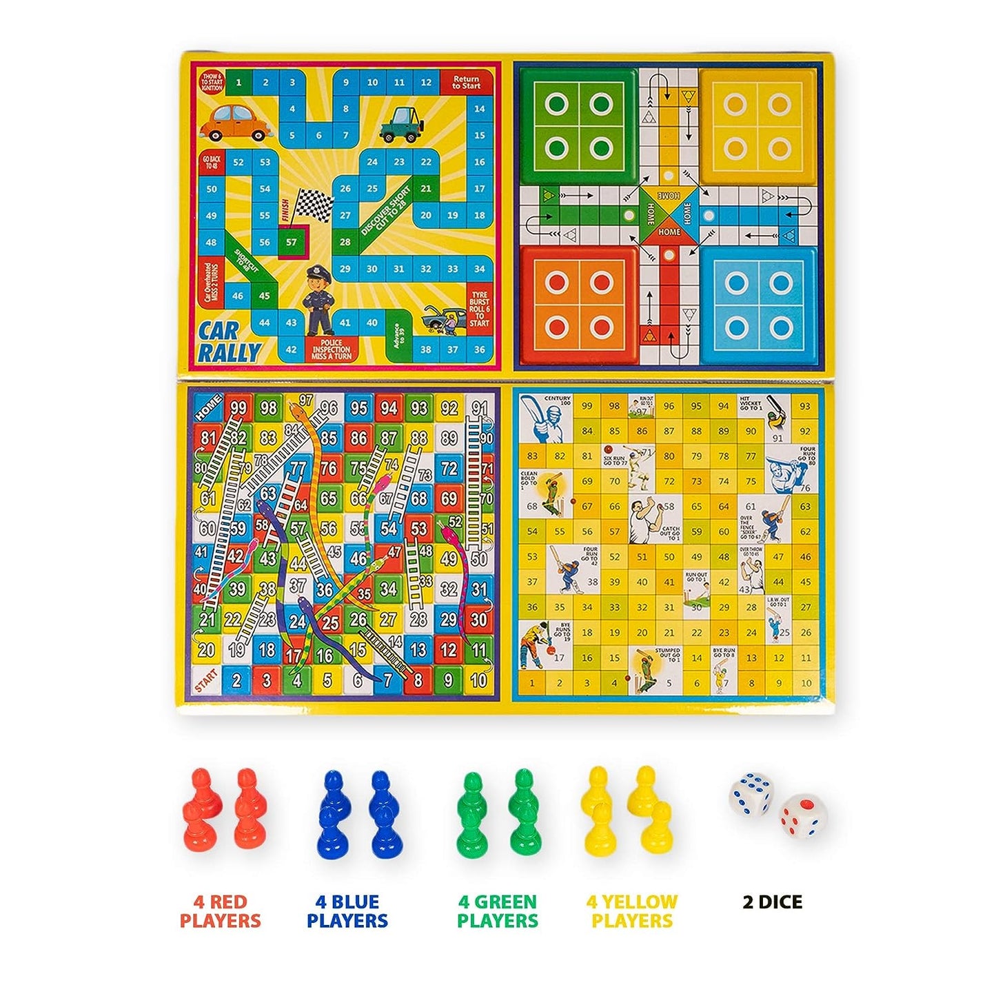 Ratna's 5 in 1 Business Senior Game with Plastic Coins Along with Other Board Games