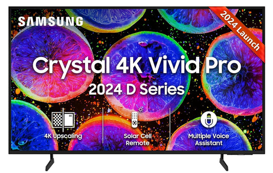 Samsung 108 cm (43 inches) D Series Crystal 4K Vivid Pro Ultra HD Smart LED TV UA43DUE77AKLXL (Black)