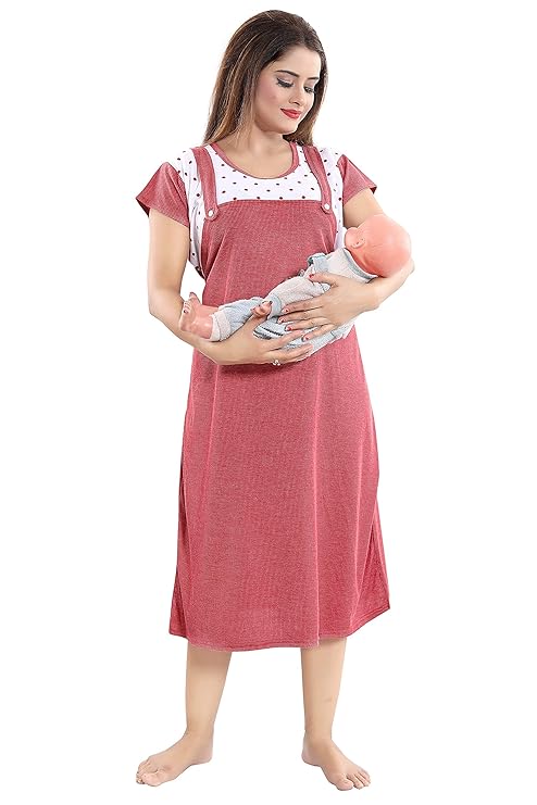 Women's Dungaree Nighty Pre and Post Pregnancy