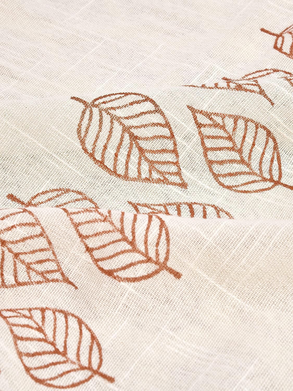 LINENWALAS Cotton Betel Leaf Printed Curtain