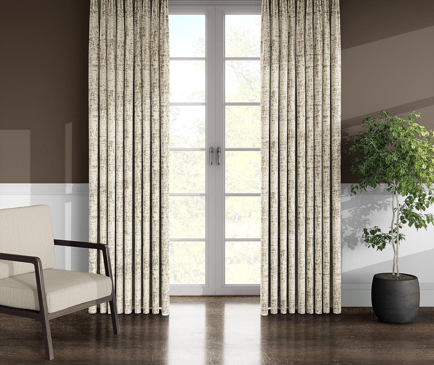 SHADES OF HOME - Ecotex Premium Cotton Solid Blackout Curtains