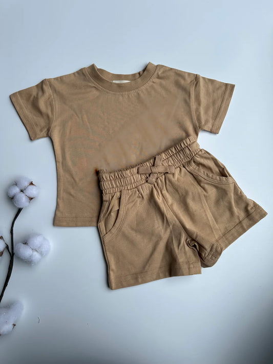 Organic Cotton T-shirt And Shorts Set