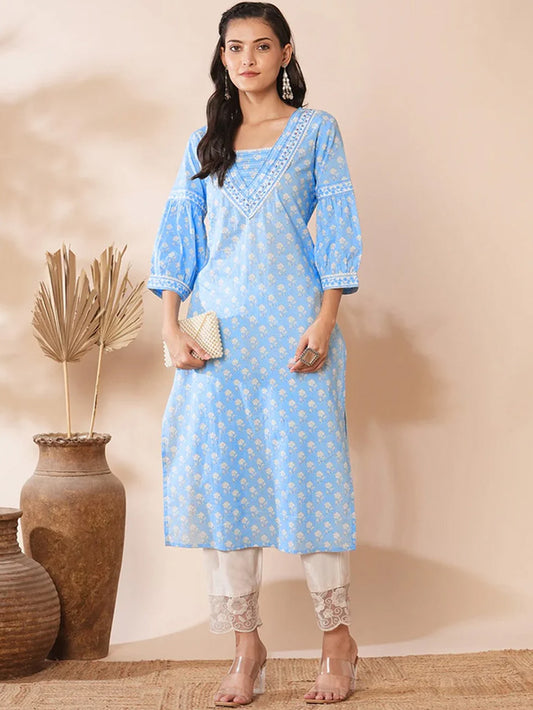 Blue Traditional Ethnic Costume