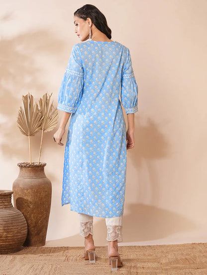 Blue Traditional Ethnic Costume