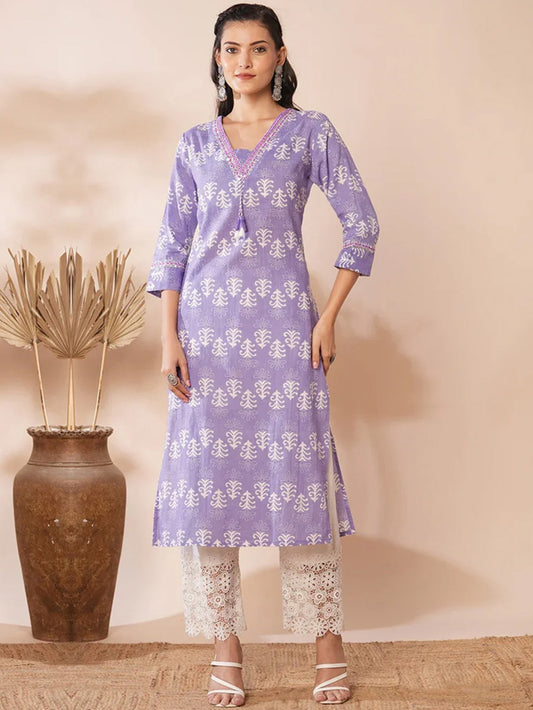 Purple Pine Tree Ethnic Costume