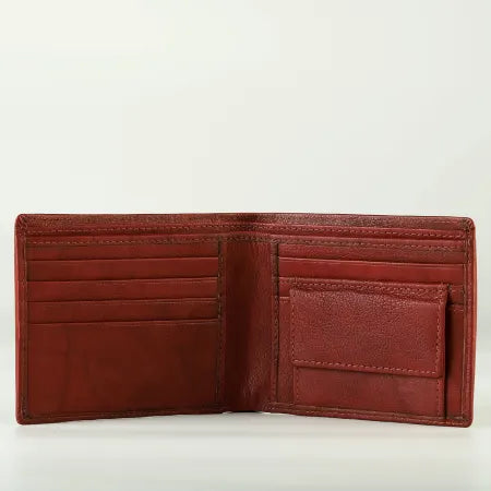 Maroon Leather Wallet for Men