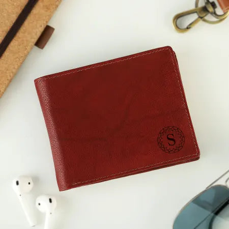 Maroon Leather Wallet for Men