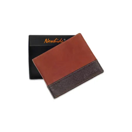 Leather Wallet - Deep Brown & Tan