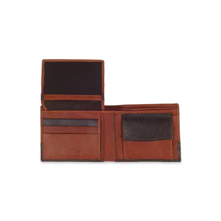 Leather Wallet - Deep Brown & Tan