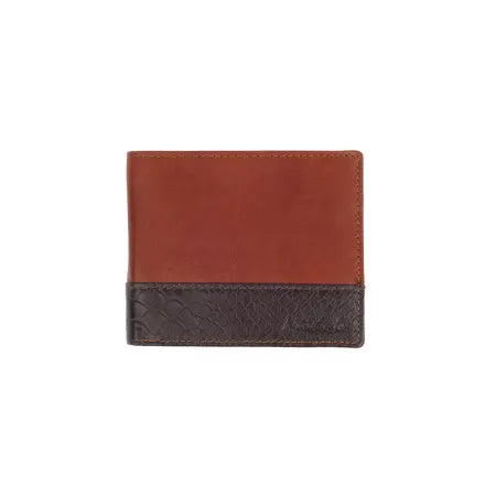 Leather Wallet - Deep Brown & Tan